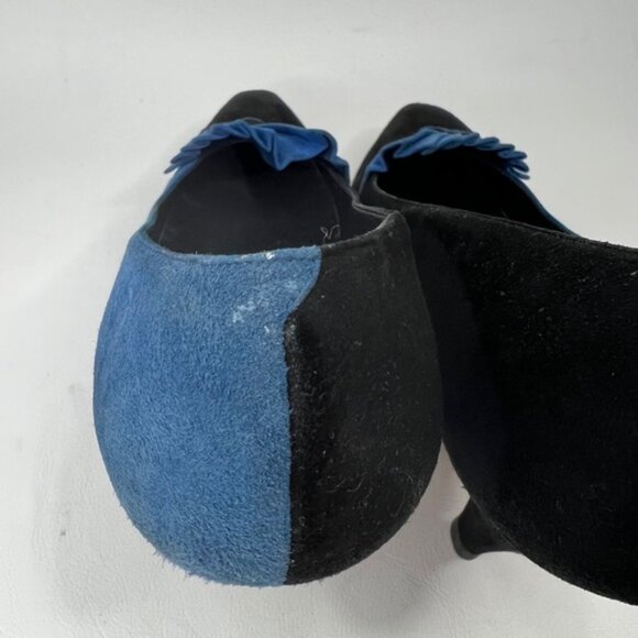 BALLY ITALY🇮🇹MADE‎ Genuine LEATHER Suede Fan Detail Pumps 885 877 01 Size 8S - Picture 11 of 16